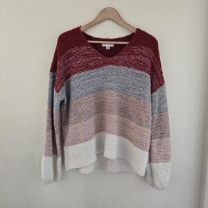 NWOT Knox Rose Knit V-NECK SWEATER XL